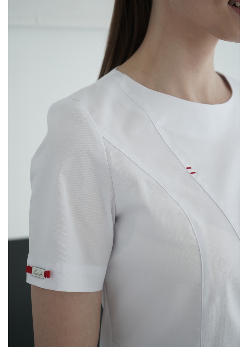 Блуза медицинская женская 374Б стрейч White