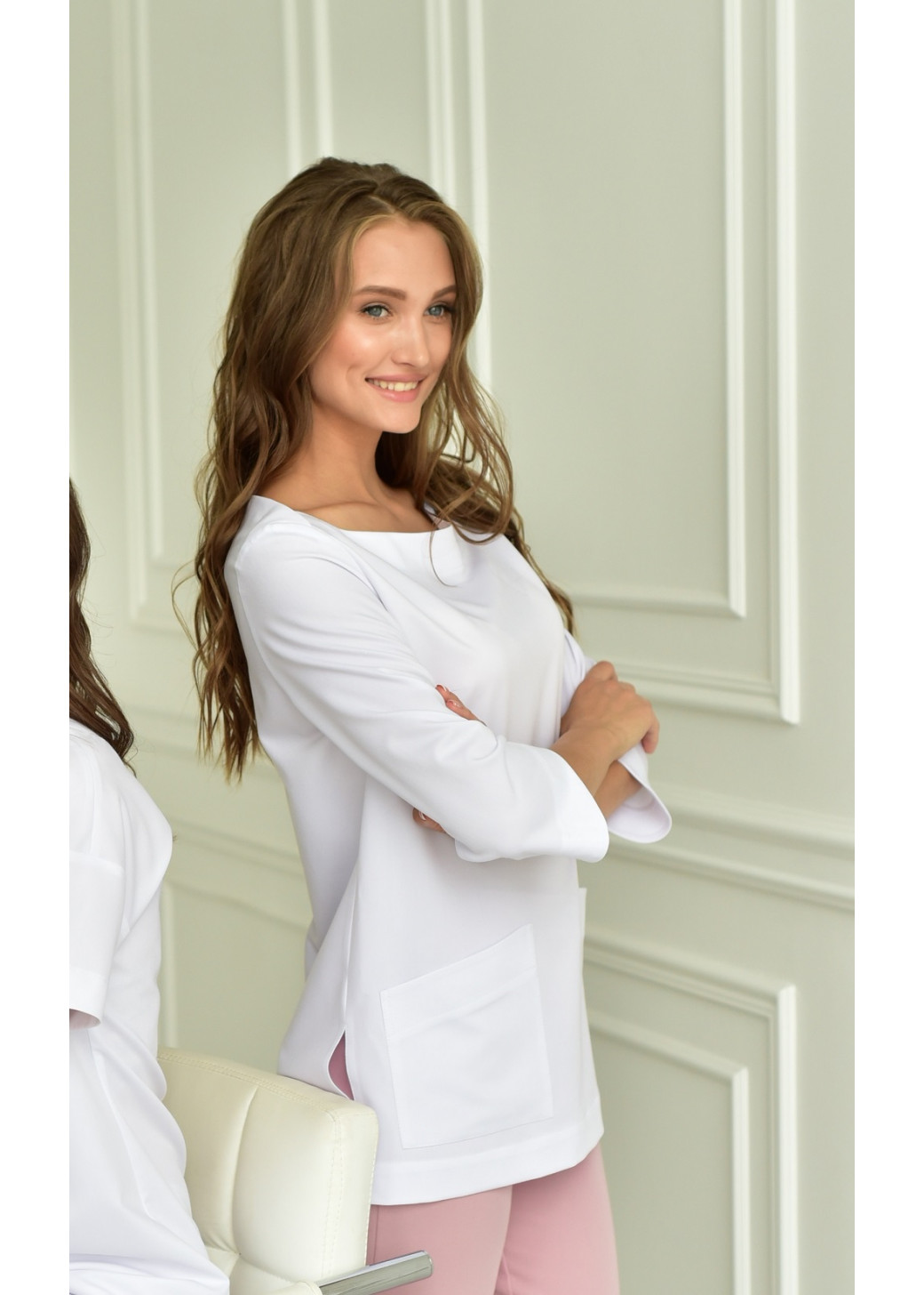 Блуза медицинская женская 366Б стрейч 0
